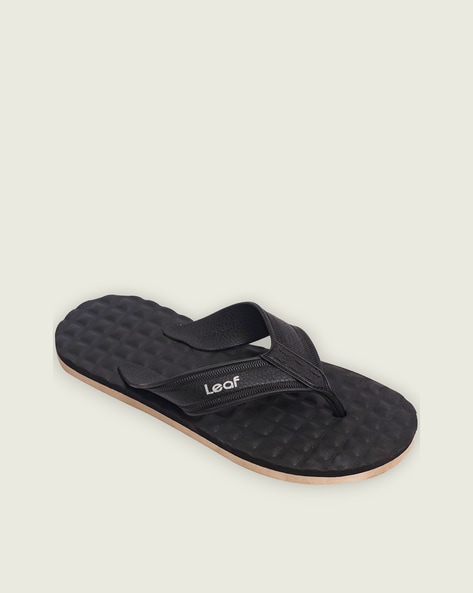 Buy Black Flip Flop Slippers for Men by LEAF FOOTWEAR Online