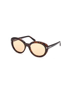 Buy Tom Ford FT1009 55 52E UV-Protected Circular Sunglasses | Brown Color  Women | AJIO LUXE