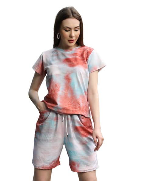 LERIYA FASHION Tie & Dye T-Shirt & Shorts