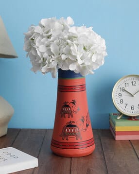 vareesha Hand Painted Terracotta Vase-picture-15