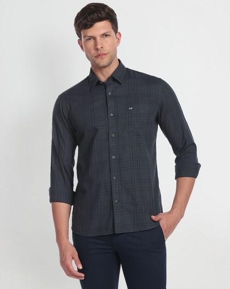 Louis Philippe Sport Men Checkered Casual Blue Shirt - Buy Louis Philippe  Sport Men Checkered Casual Blue Shirt Online at Best Prices in India