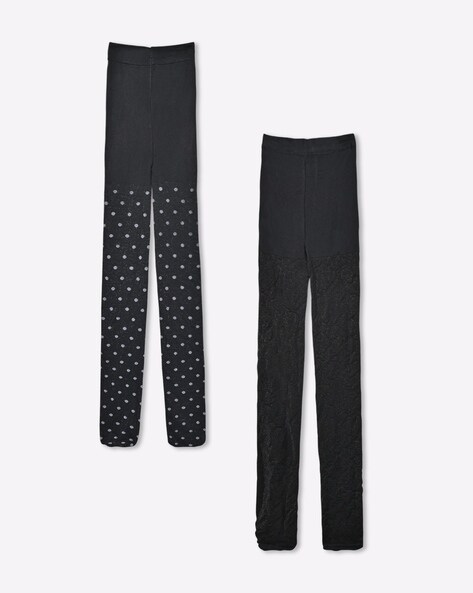 Marks & Spencer Black Polka Dot Tights NWT