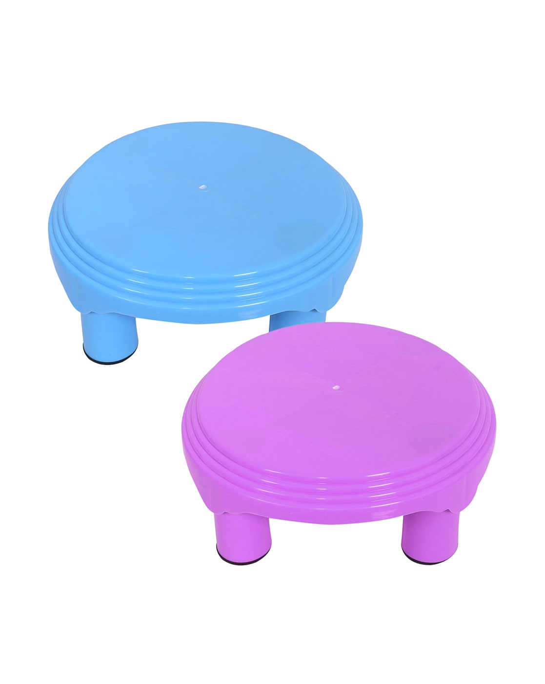 Bathroom Stool Plastic Stool Anti slip Bathing Stool Stool for Senior Citizen Patla for Bathroom Pack of 2 Sky Blue Pink