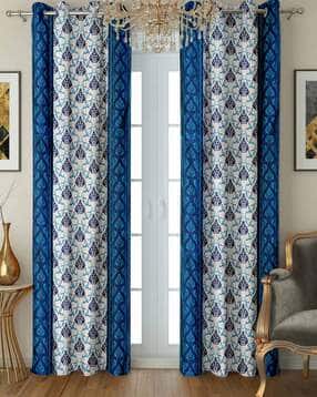 cortina eyelet curtain Set of 2 Printed Long Door Curtains-picture-36
