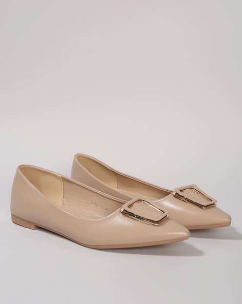 Flat Sandals Inc Shoes Flats Pointed-Toe Ballerinas With Metal Accent