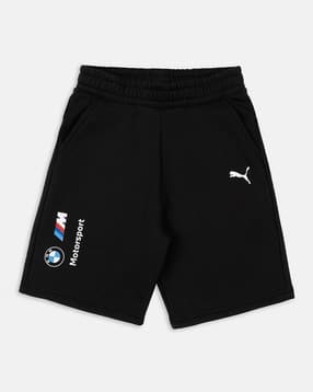 puma Logo Print Flat-Front Shorts-picture-51