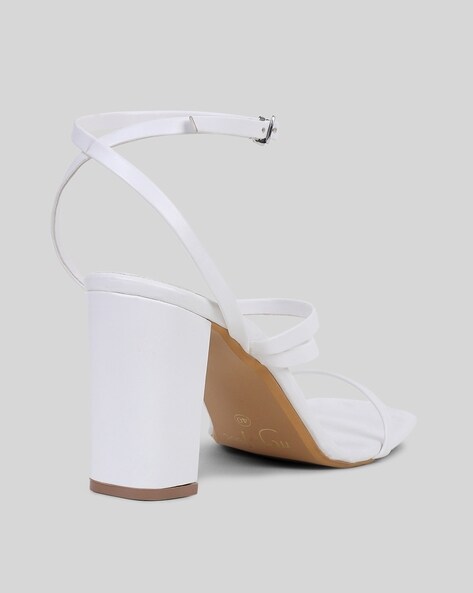 Fashion White Strappy Sandals For Women, Knot Decor Tie Leg Design Sandals  | SHEIN USA