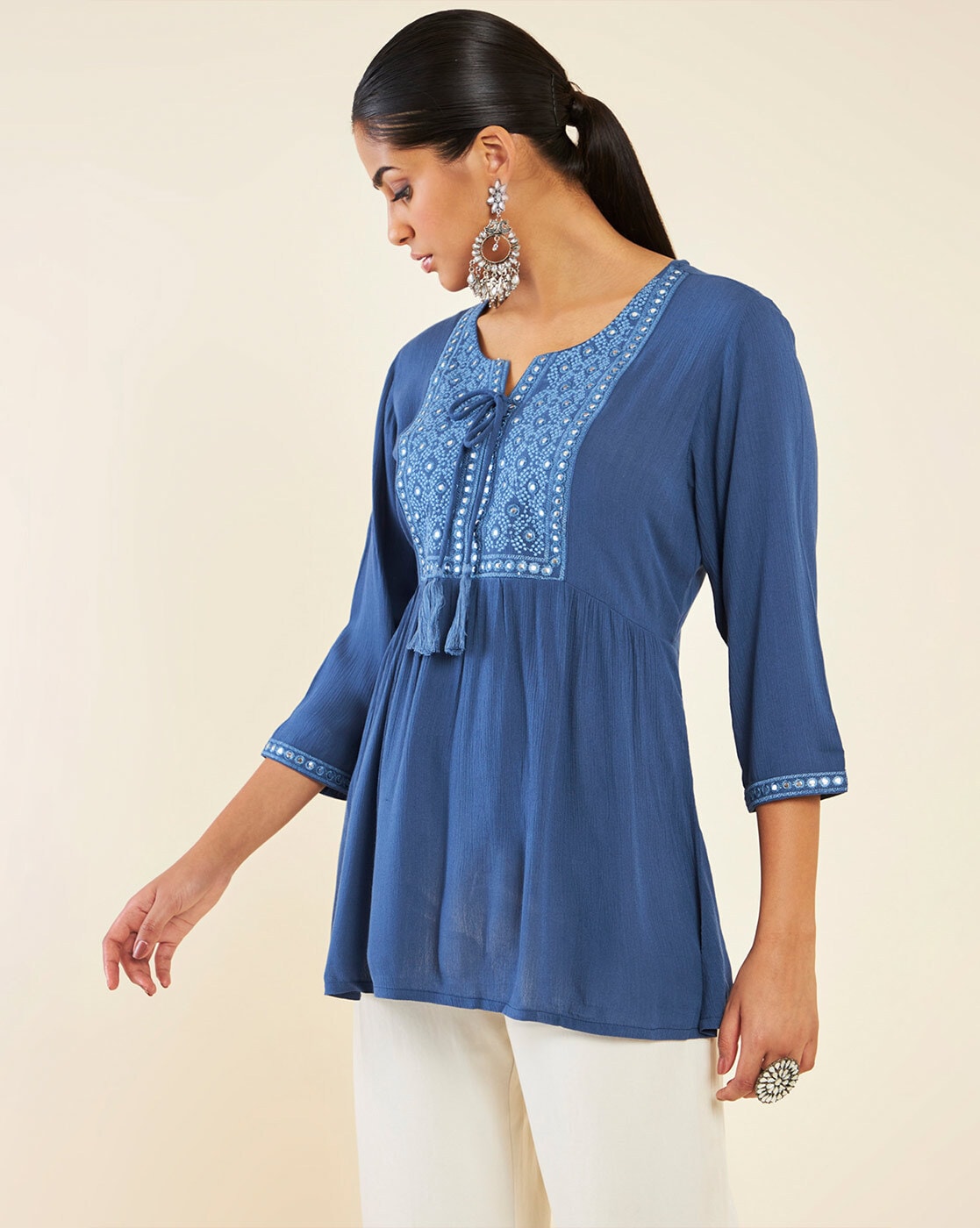 Buy Blue Kurtis & Tunics for Women by SOCH Online