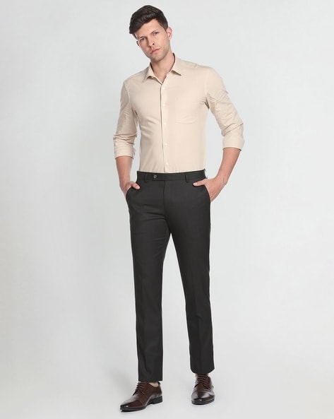 Buy Arrow Hudson Tailored Fit Autoflex Trousers-Grey online-demhanvico.com.vn
