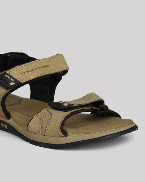 Shop Woodland Men Khaki Belt Sandals I206082 Online