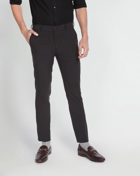 Buy Arrow Newyork Mid Rise Bi Stretch Formal Trousers - NNNOW.com