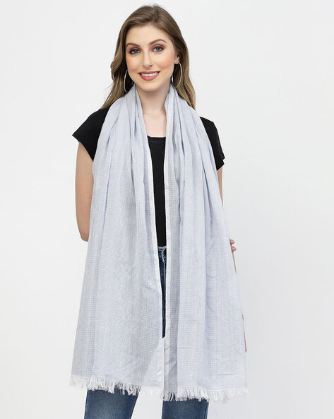 Striped Stole with Tassles Price in India