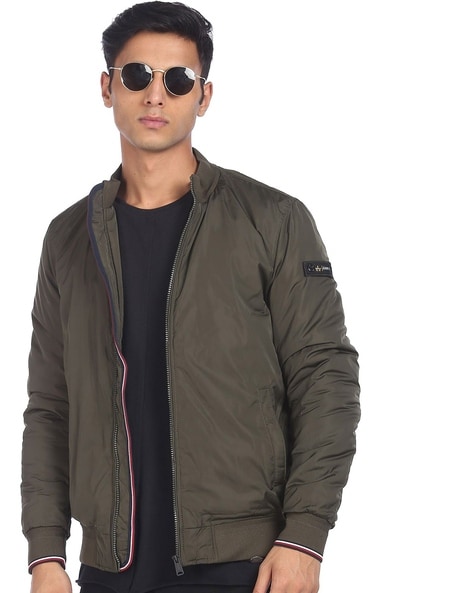 Buy Arrow Sports Stand Collar Bomber Jacket - NNNOW.com