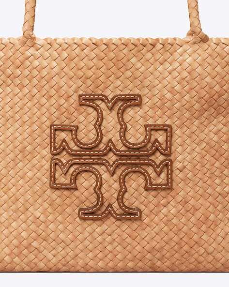 Buy Tory Burch McGraw Dragon Woven Tote Bag Natural Vachetta
