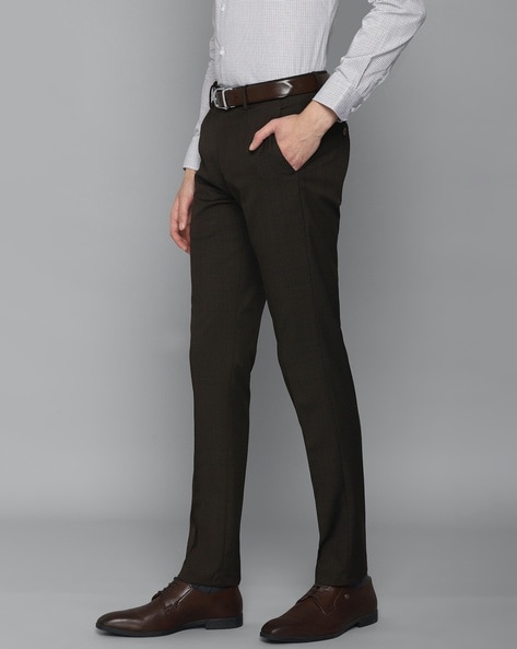 Buy Louis Philippe Men Slim Fit Brown Check Fromal Trousers Online - Lulu  Hypermarket India