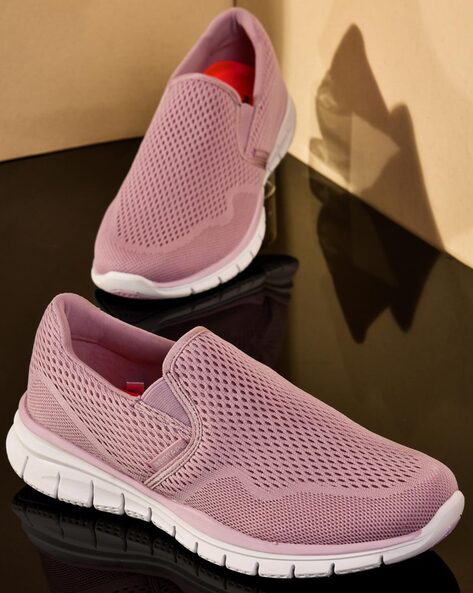 Pink slip on store shoes women