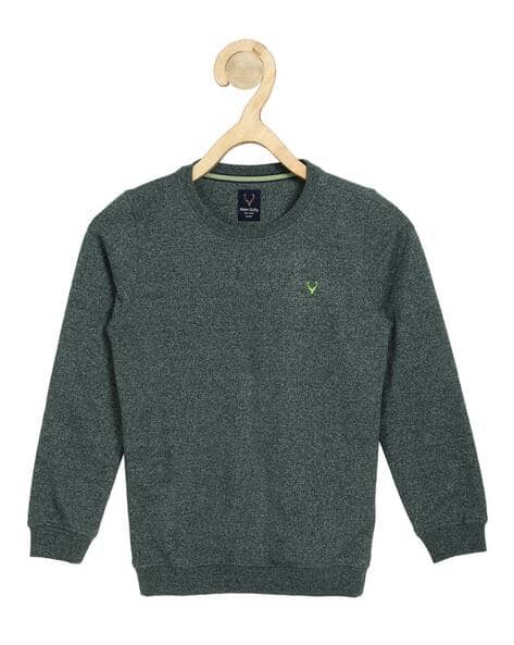 Buy Olive Green Sweatshirts Hoodie for Boys by ALLEN SOLLY