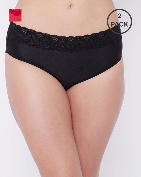Buy Black & Red Panties for Women by Zerokaata Online