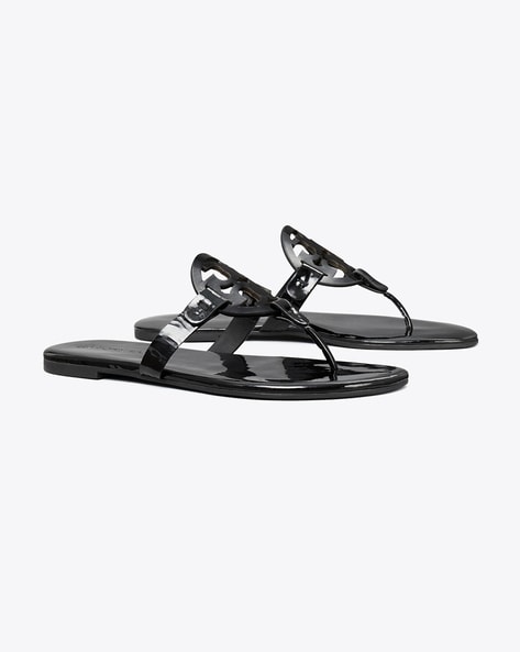 Black and white tory burch outlet sandals