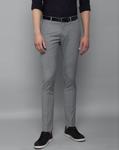 Buy Men Grey Textured Slim Fit Casual Track Pants Online - 717595 | Van  Heusen