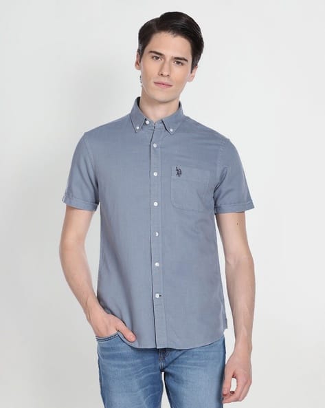 Buy Steel Blue Shirts for Men by Polo Online