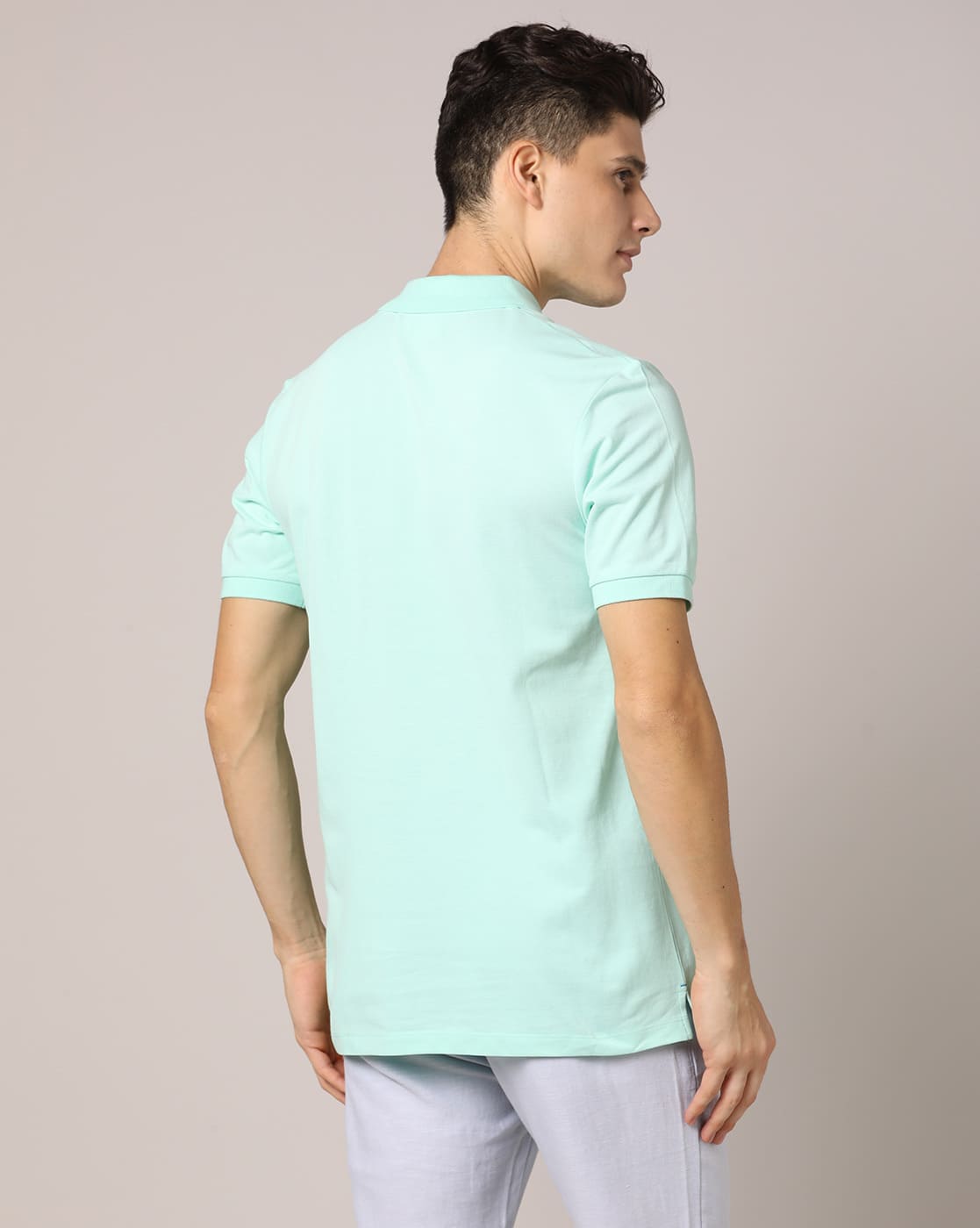VIAVANDA PERFORATED BIG SHIRTS MINT（Essentials Polo T-Shirt） 