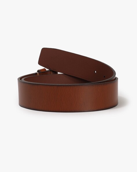 WOODLAND Leather Belt with Buckle Closure For Men (Tan, 36)