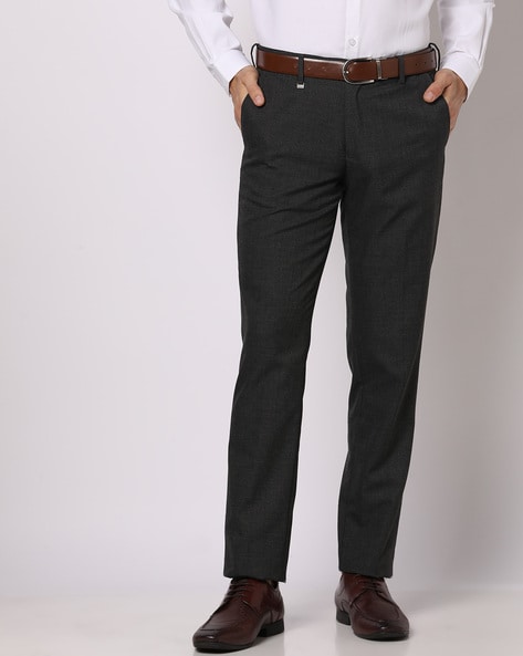 Buy Charcoal Trousers & Pants for Men by NETPLAY Online