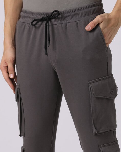 Men Stylish Solid Multi Pocket Track pant