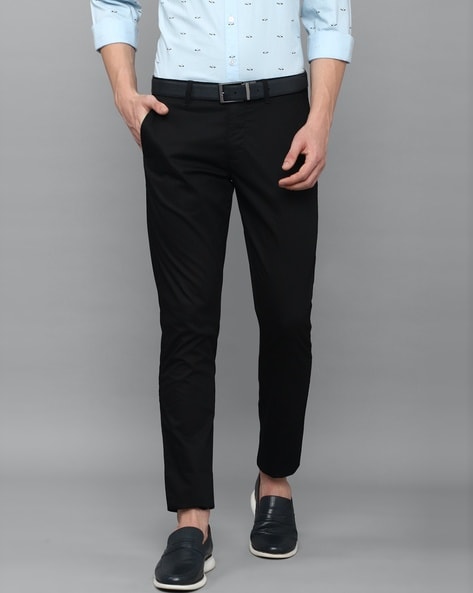 Louis Philippe Slim Fit Flat-Front Chinos