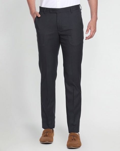 Buy Arrow Sport Mens Solid Slim Fit Khaki Casual Trousers Online  Lulu  Hypermarket India