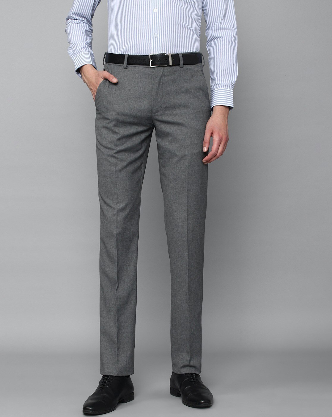 Buy Grey Trousers & Pants for Men by LOUIS PHILIPPE Online