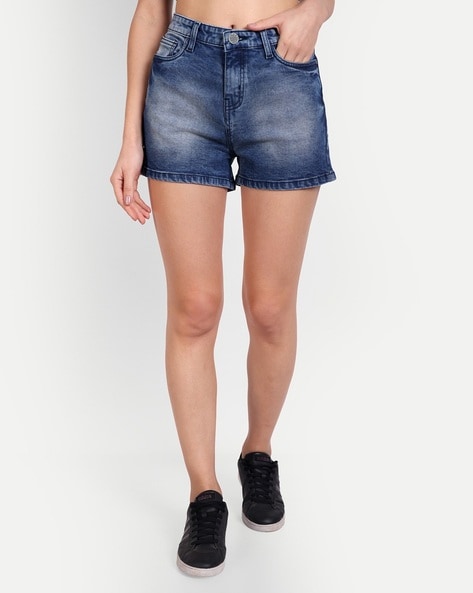 High Waisted Denim Shorts - Buy High Waisted Denim Shorts online at Best  Prices in India