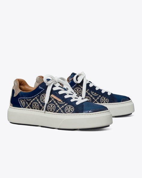 Tory burch navy blue sneakers sale