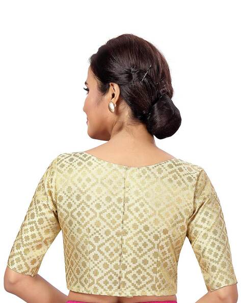 golden printed blouse