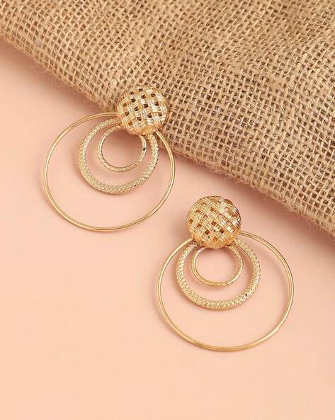 Circular on sale gold earrings