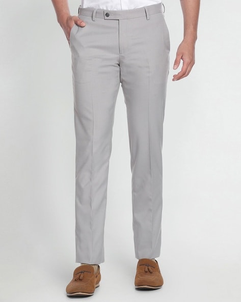 Buy Arrow Sport Mens Solid Navy Slim Fit Casual Trousers Online  Lulu  Hypermarket India