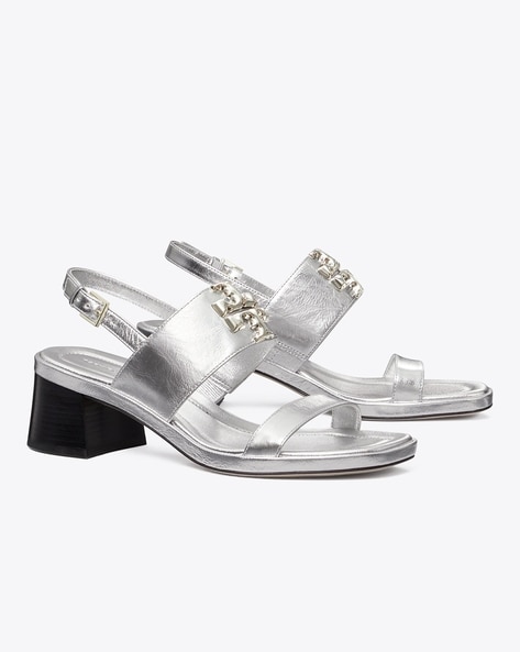 Tory burch sandals on sale silver