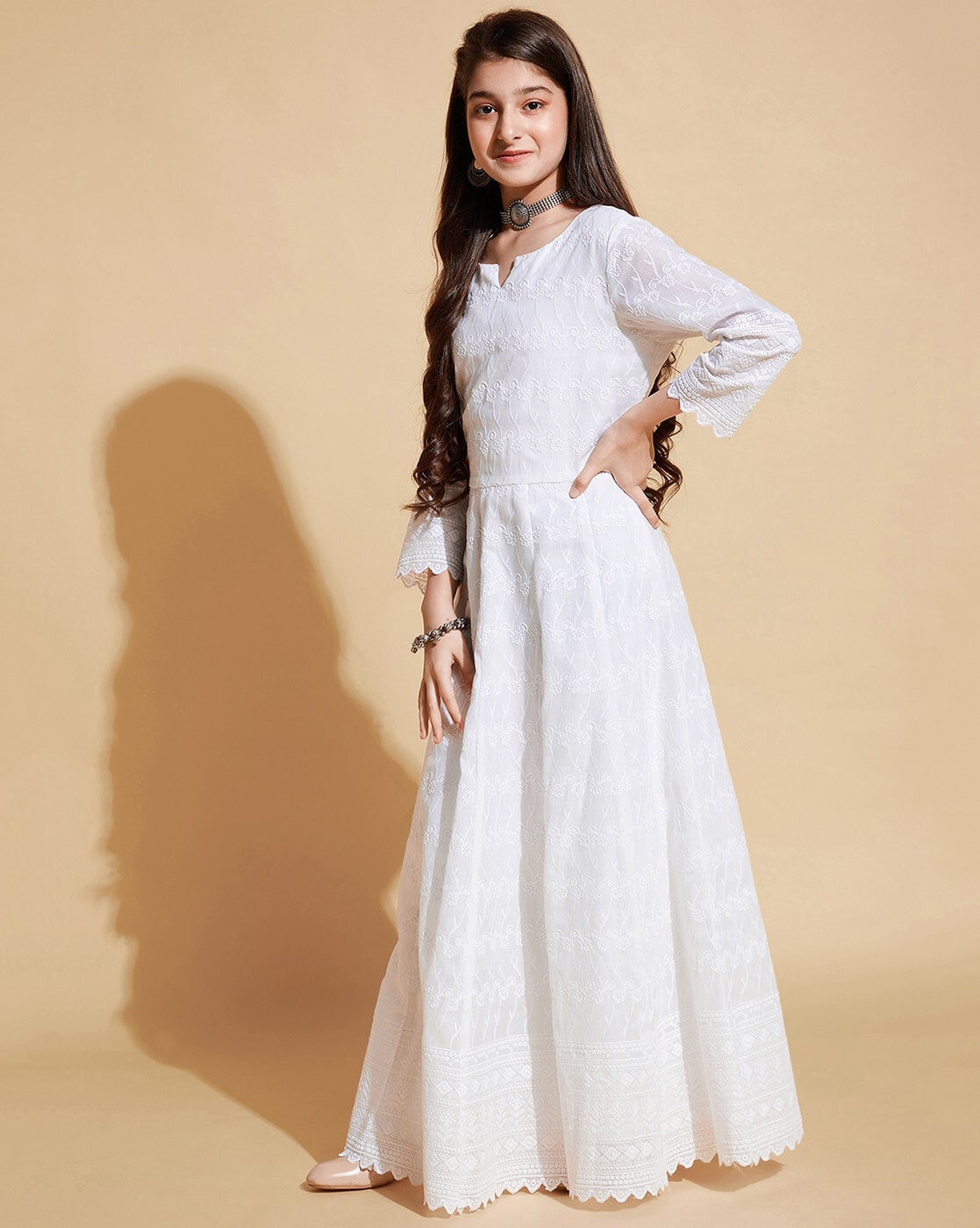 White long hotsell frock dress