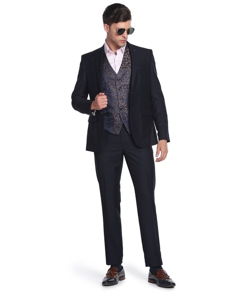 3-Piece Suit Set with Reversible Waistcoat