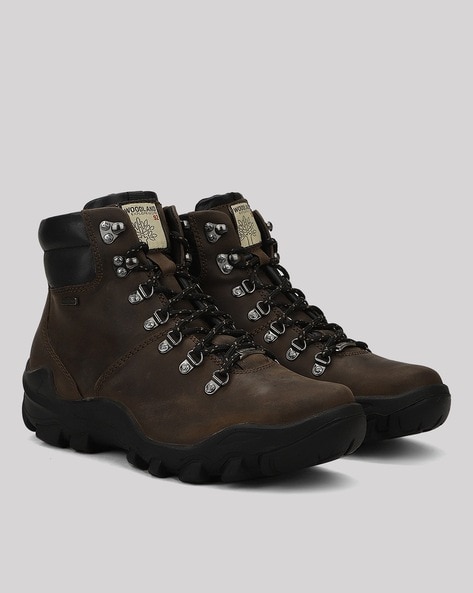 Woodland dark brown high ankle length boots hotsell