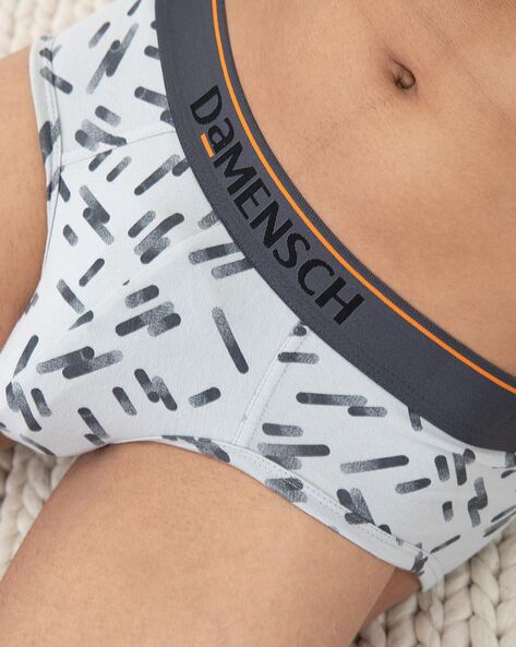 Buy Navy Blue & White Briefs for Men by DAMENSCH Online