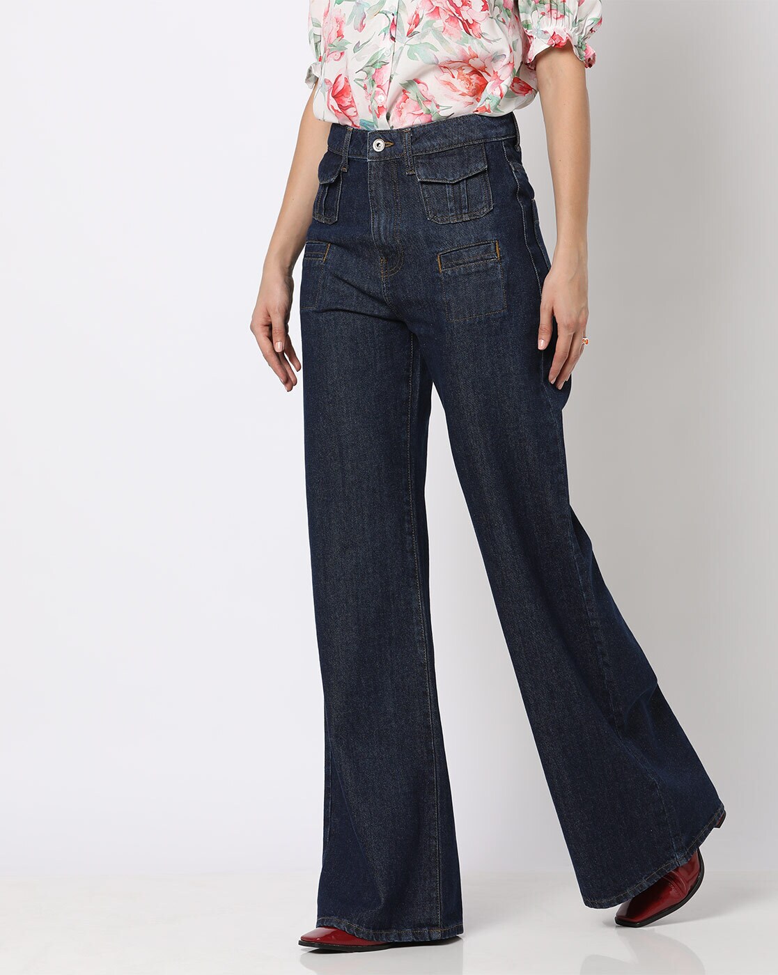 Light Pink High Waist Wide Leg Jeans | Pink Jeans – MOD&SOUL - Contemporary  Women's Clothing