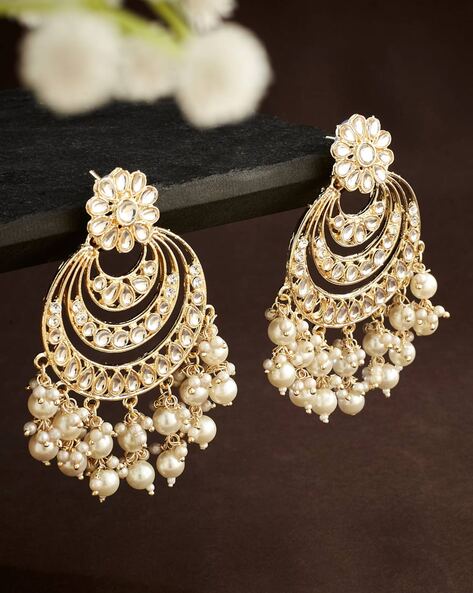 Fancy Light Gold Chandbalis Earrings – Niscka