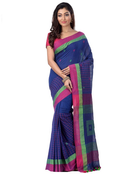 Checks | Checks saree, Silk cotton sarees, Cotton saree