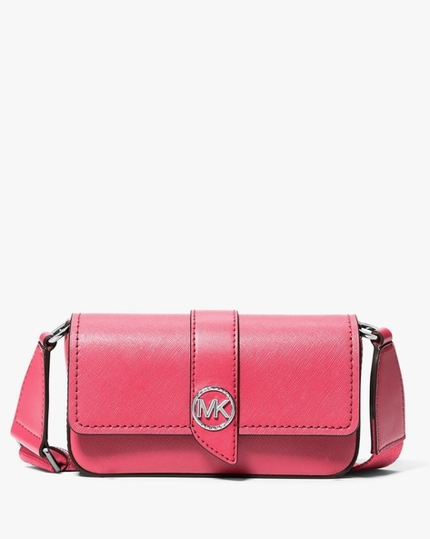 Buy Michael Kors Greenwich Extra-Small Saffiano Leather Crossbody Bag, Pink Color Women