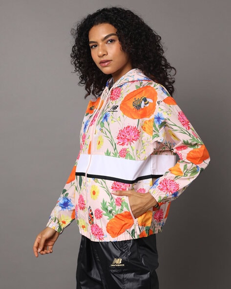 Nike floral cheap print track jacket