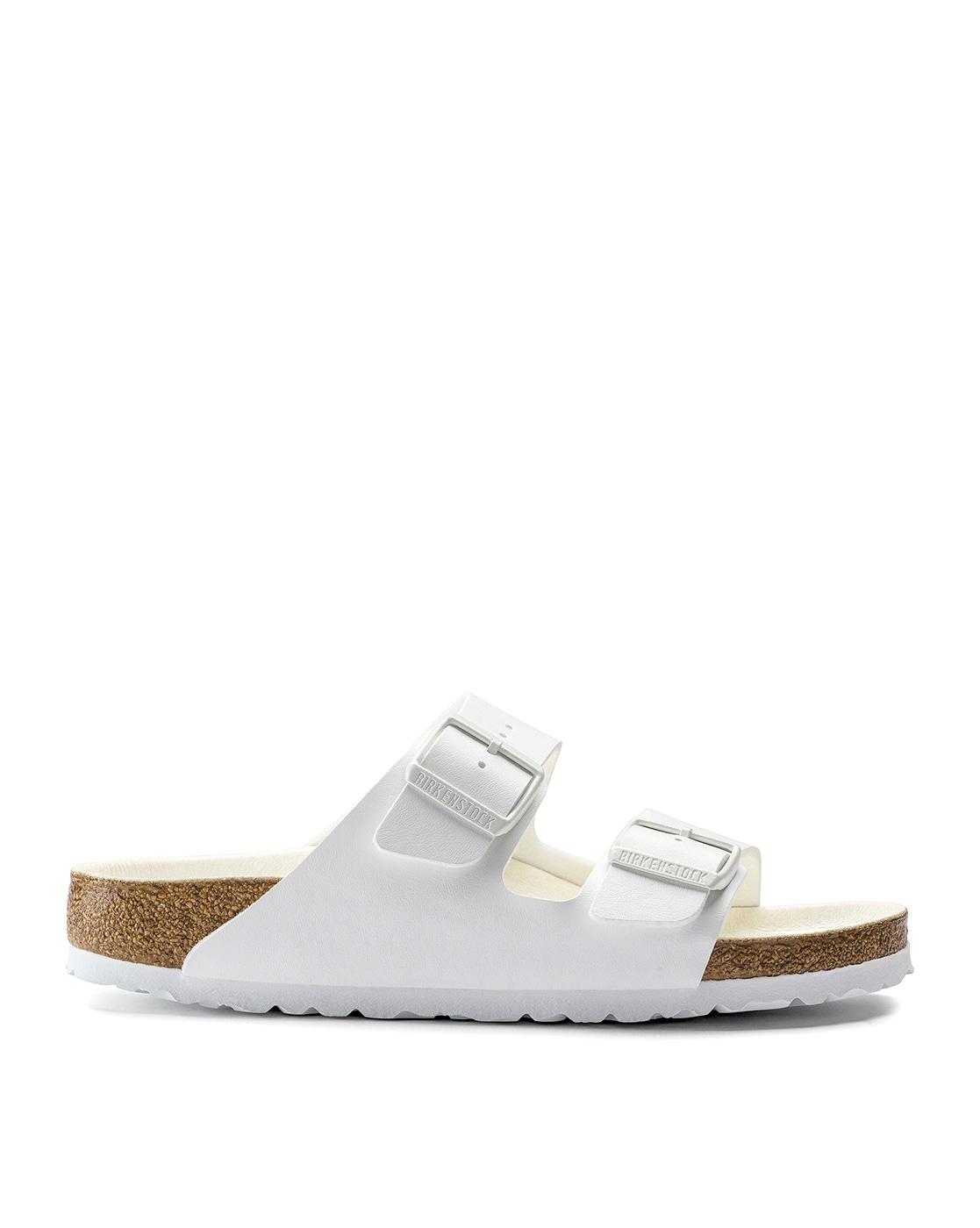 White plastic birkenstock online sandals