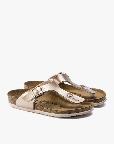 Birkenstock Women's Arizona Metallic Double Banded Buckle Slip-On Sandals |  Dillard's