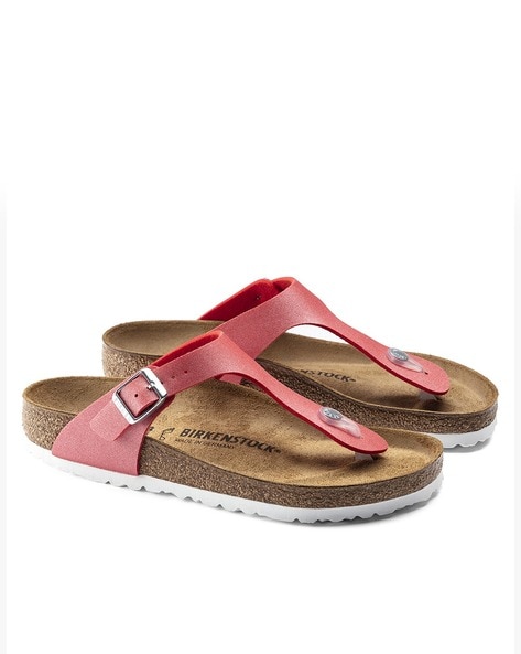 Womens red online birkenstock